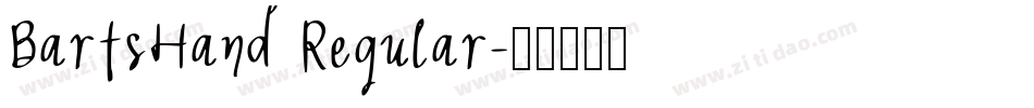 BartsHand Regular字体转换